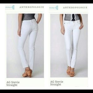 AG The Stevie slim straight jeans in white